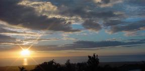Sunset in Kona Hawaii.